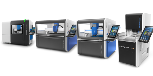 4 datron cnc machines next to each other