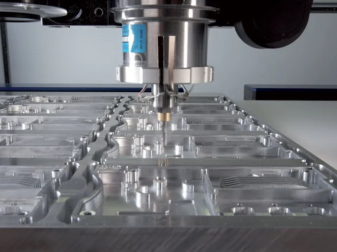 on demand manufacturing close up of part