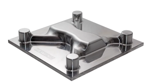 datron aluminum part with perfect surface fin